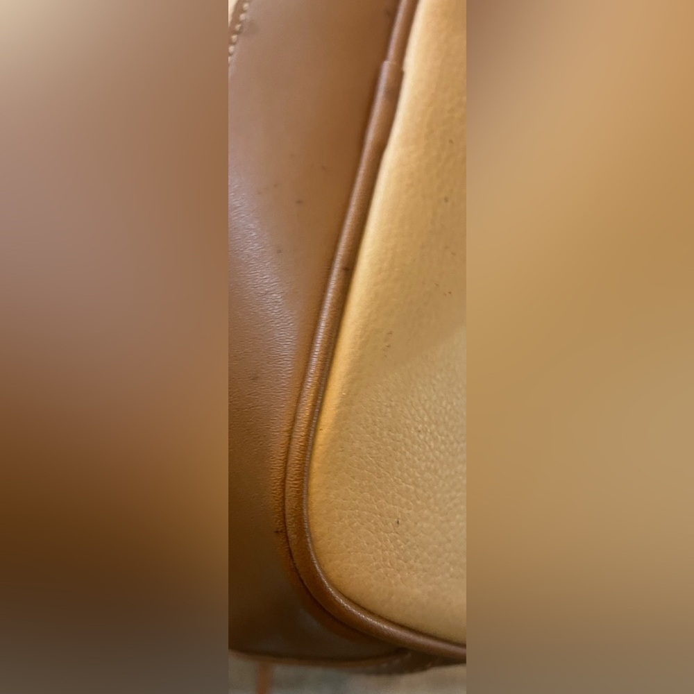 ESPRIT Vintage Y2K Brown and Tan Crossbody Bucket Bag Good Condition - Picture 9 of 12